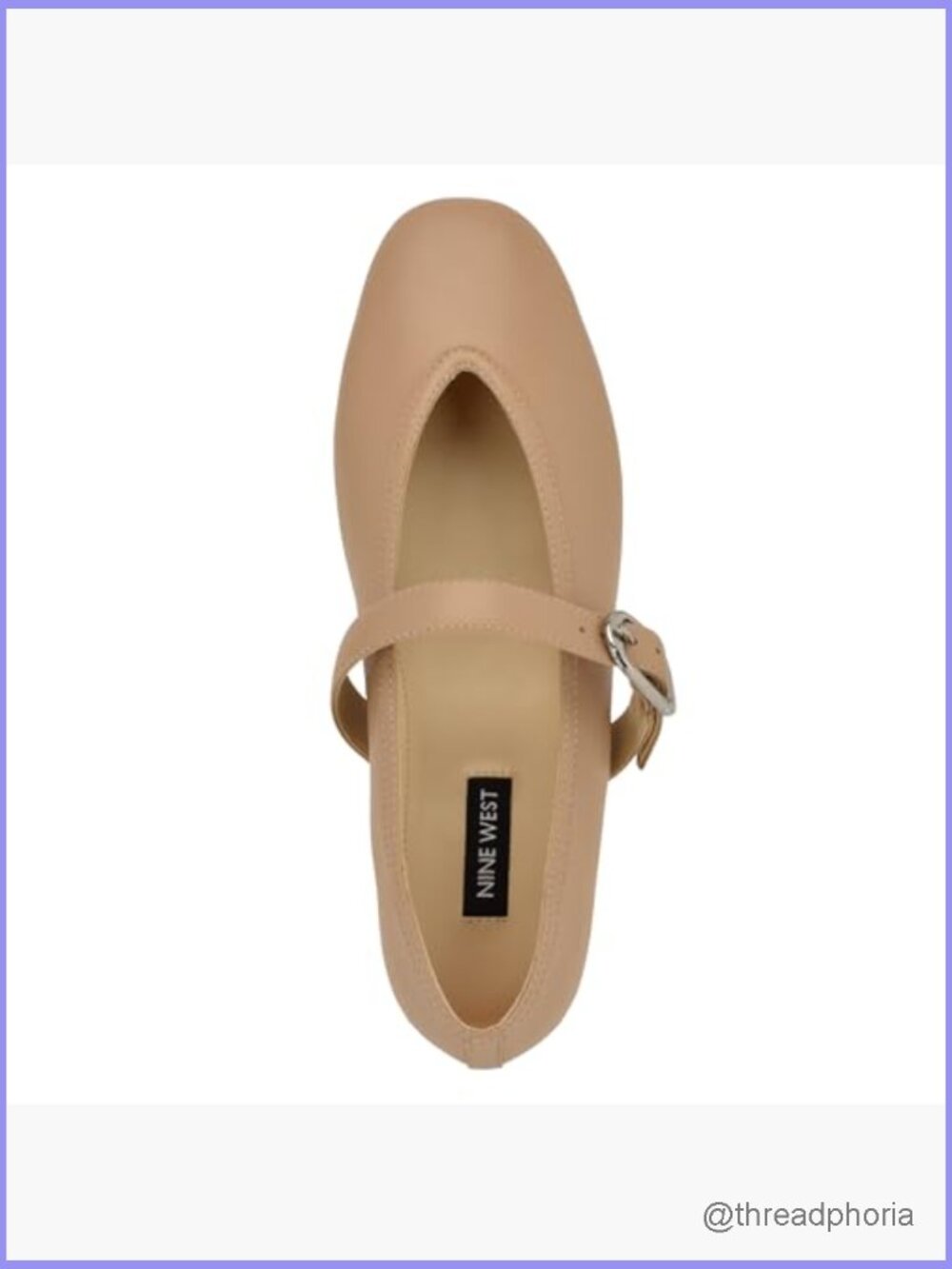 Almond Toe Mary Jane Flats with Buckle Strap - Picture 5 of 6